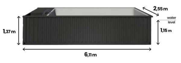 Piscina contenedor 6,2 mx 2,5 m Jet Swim - Image 2