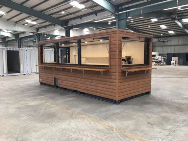 Contenedor para cafetería de 20 pies con diseño muy limpio