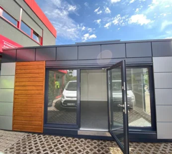 Contenedor de oficina tipo « London » 6,00 x 4,70 m